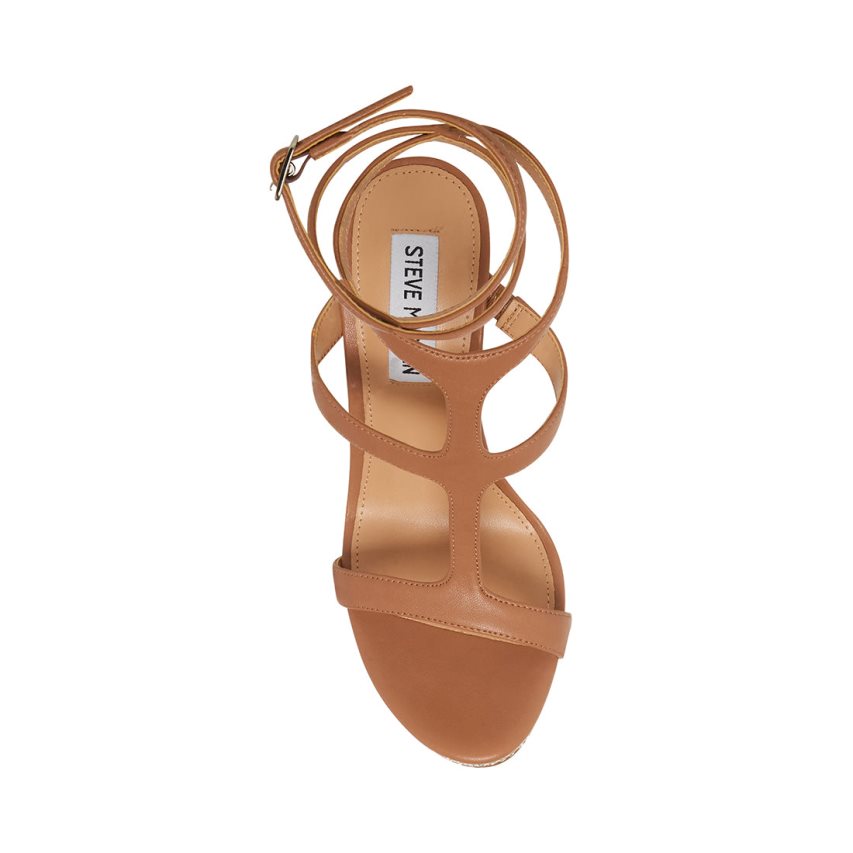 Brown Steve Madden Angel Women's Heels Sandals | PH 1978QGP